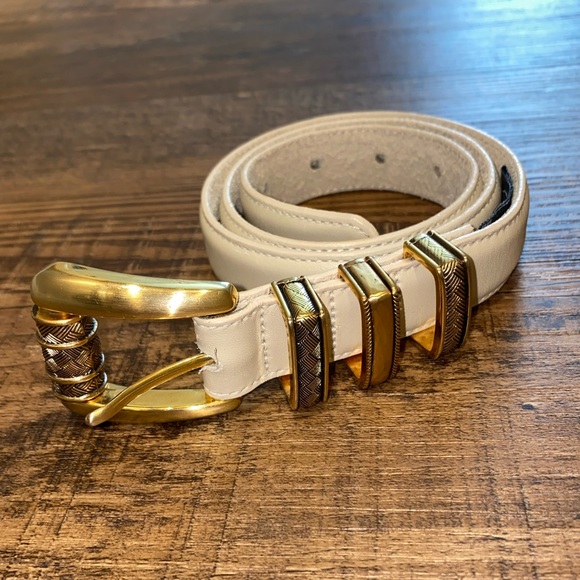 Cream and gold belt Clearance